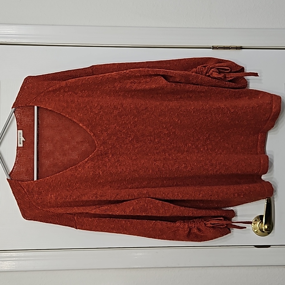 Margeaux and Ellie Copper Colored V-neck Sweater, size 2X